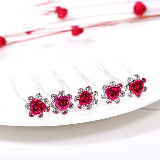 Alloy Rhinestone Tuck Comb Rose Diamond Hair Comb Stylish Hair Accessories Accessories a1801050 6acc 48e6 a979 844bc72230a8