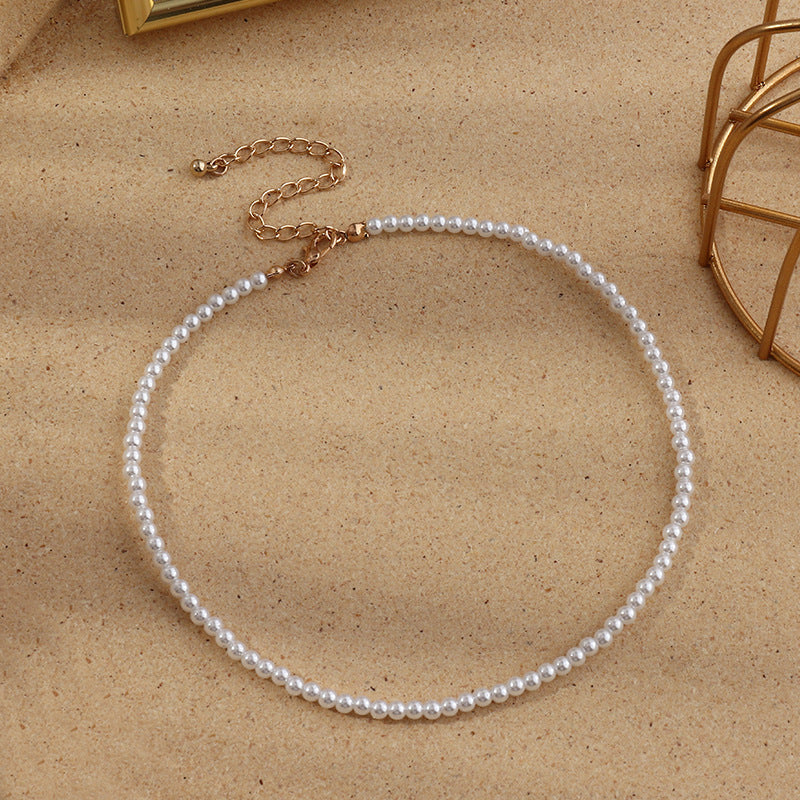 Elegant Round  Pearl Necklace Temperament Pearl Necklace a19265d8 62a0 46d5 bf73 e8d4a4b07e22
