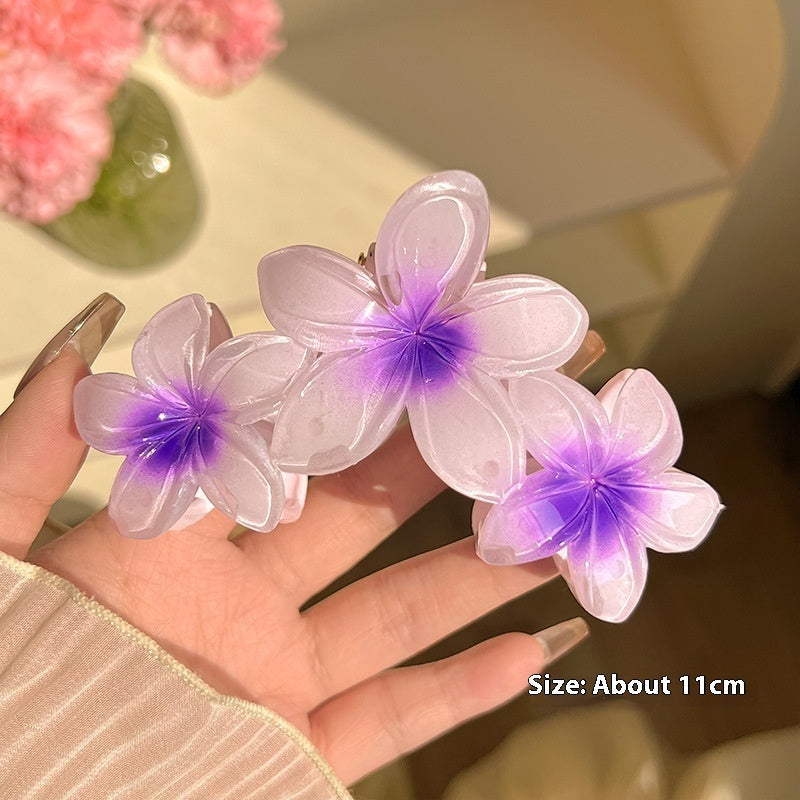 Three Flowers Plumeria Rubra Large Hair Clip Female a19a00d6 dd12 40fd 87ab 46d16be6c65e trans