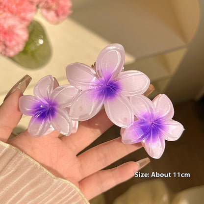 Three Flowers Plumeria Rubra Large Hair Clip Female a19a00d6 dd12 40fd 87ab 46d16be6c65e trans
