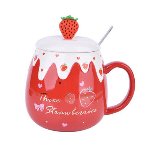 Ceramic Coffee Mug With Lid And Spoon Cute Creative Kawaii Water a19d19e9 3616 4455 8d30 f9badc51c690