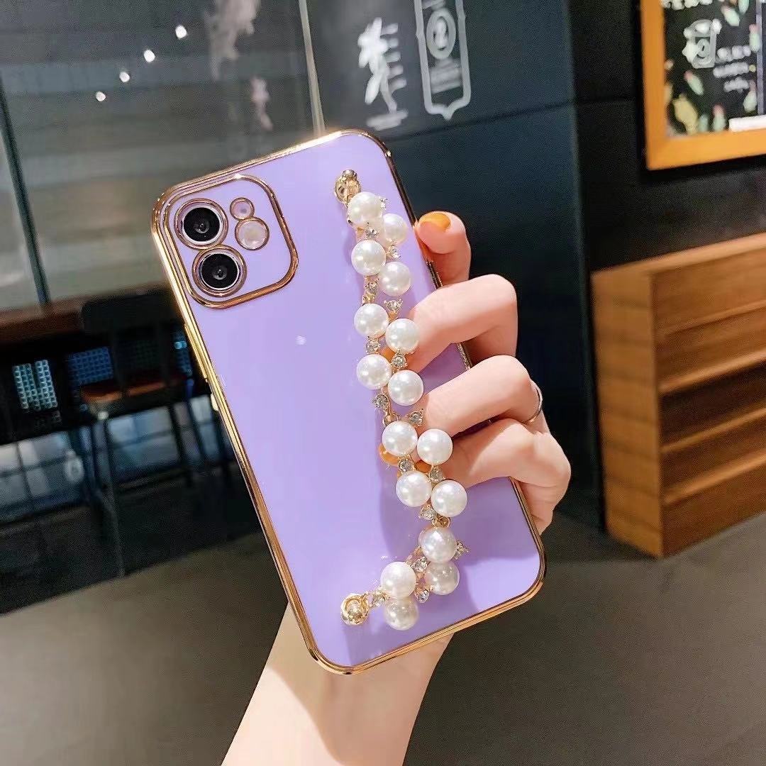 Electroplated Pearl Bracelet All-inclusive Soft Case Mobile Phone Protective Case a1b64ca7 0bf9 479a b053 cb8e40fae109