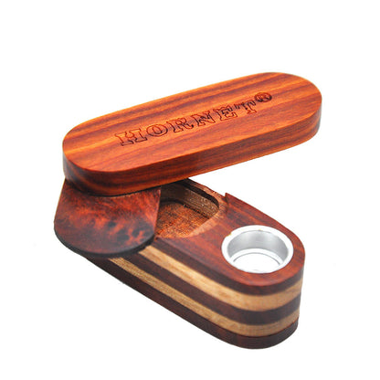 Rotating Wooden Pipe With Fluted Double Layer Small Pipe, Easy To Carry a1cb2ded 3fa1 4683 be35 cc51a91ebcfe