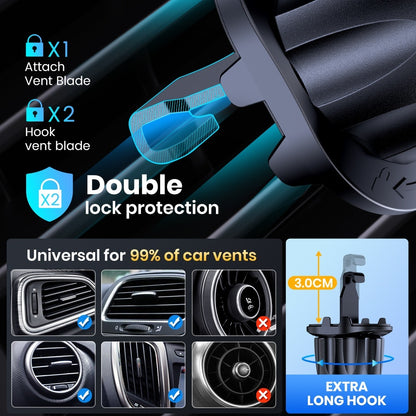 Car Rotating Air Outlet With Hook Multifunctional For Navigator Universal Mobile Phone Holder - 图片 3