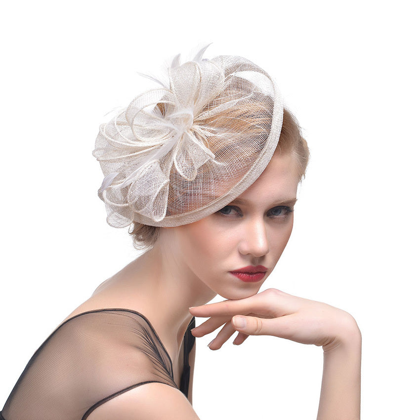 Hemp Yarn Banquet Net Top Hat Bridal Feather Hairpin a20f004b 2ebd 4553 9bd0 dfa09f7e8a6c