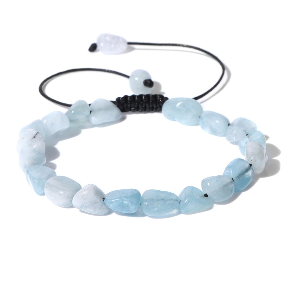 Natural Stone Traveling Irregular Beads Woven Bracelet a218bcaa 33c6 411e 801d dcc3275567c4
