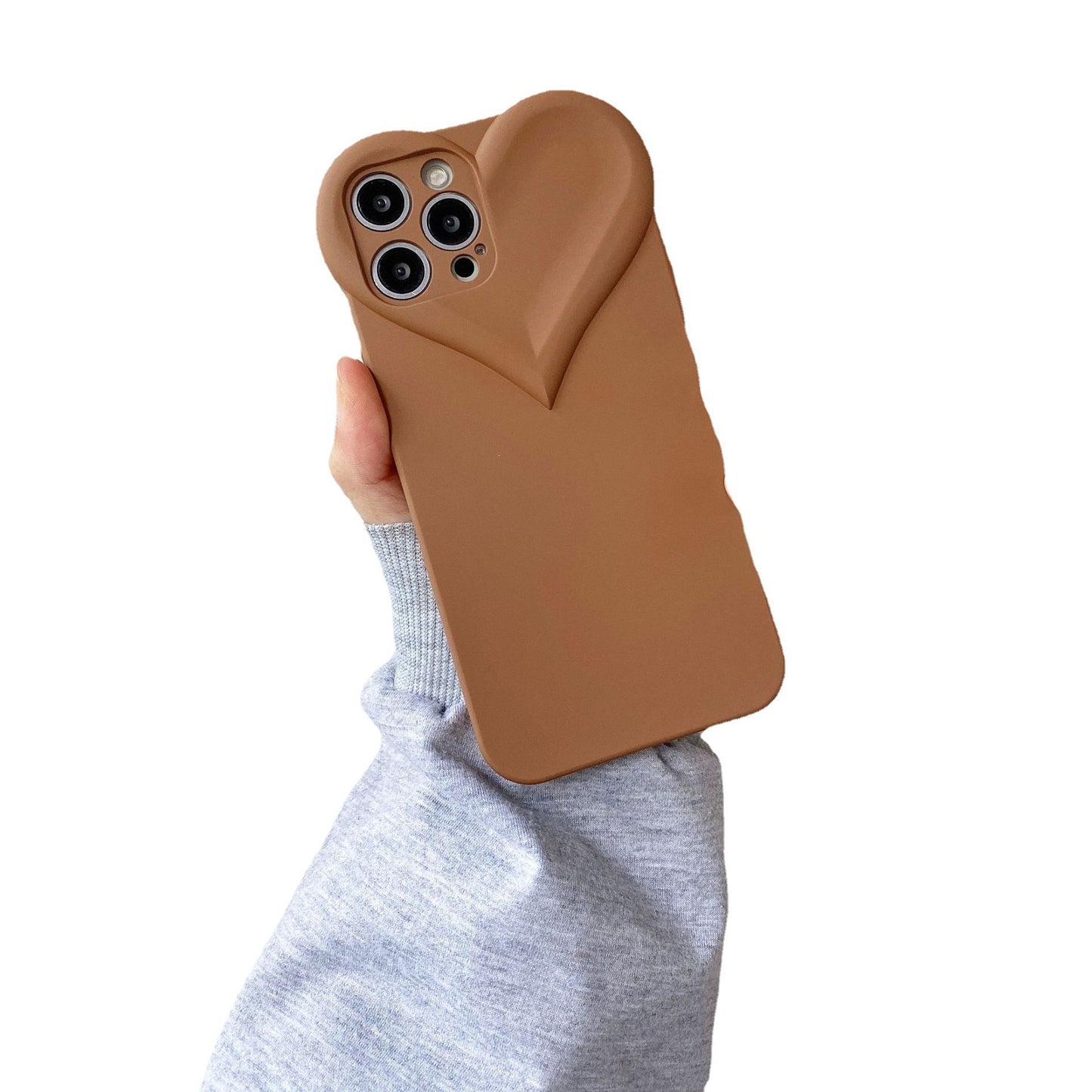 Love Heart Type Mobile Phone Case With Net Celebrity Material Bottom a21b1ef7 903e 4b7a 89f1 597d6773960d
