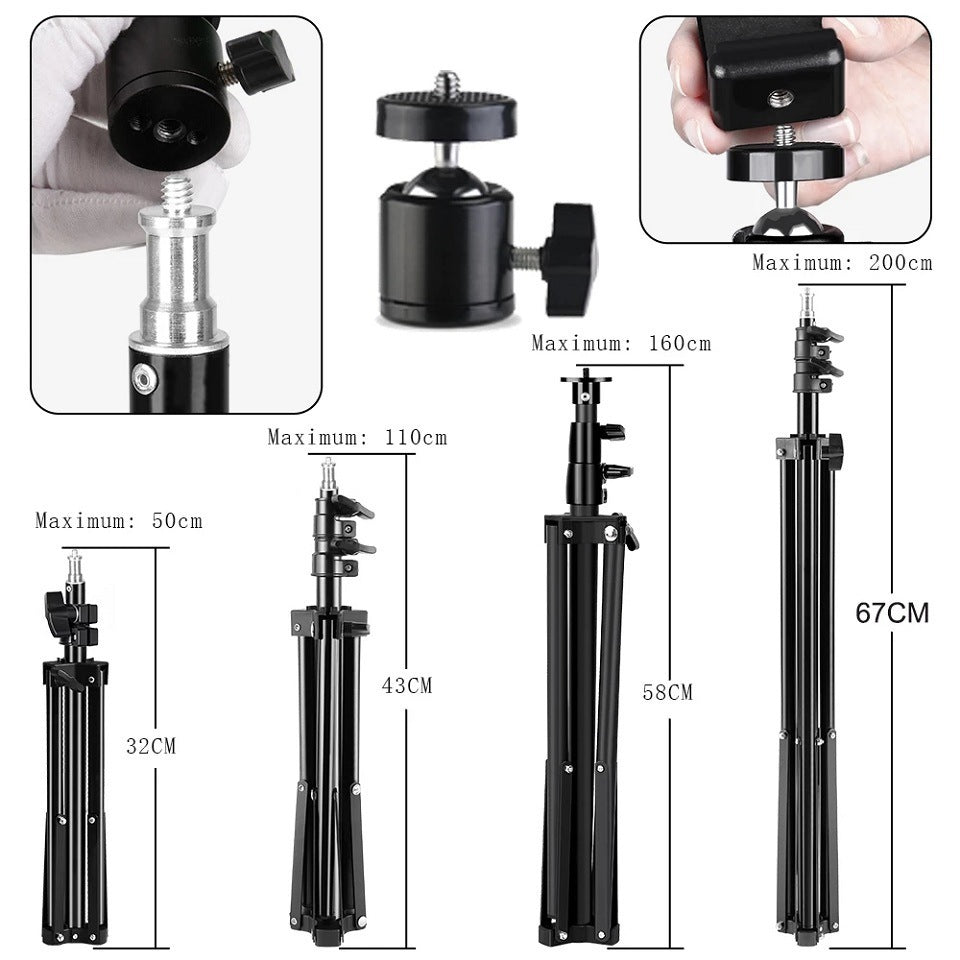 Ring Mobile Phone Holder Bracket Tripod Round Fill Light 3 Colors a24e210e 07d1 405b b69b 8dcf89177224