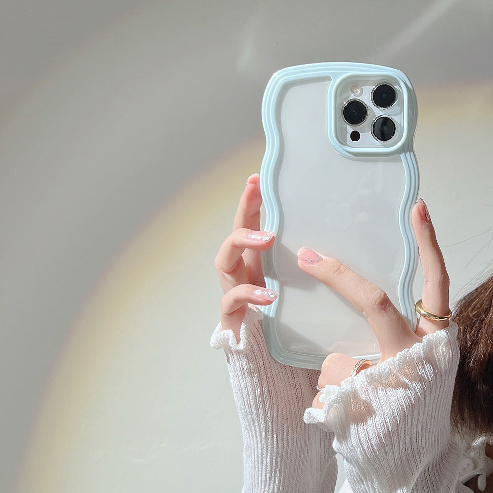 Wave Border Mobile Phone Case Solid Color Simple Candy Color a2564c1c 3c30 4744 b1d9 7d54059d6d6a