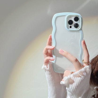 Wave Border Mobile Phone Case Solid Color Simple Candy Color a2564c1c 3c30 4744 b1d9 7d54059d6d6a