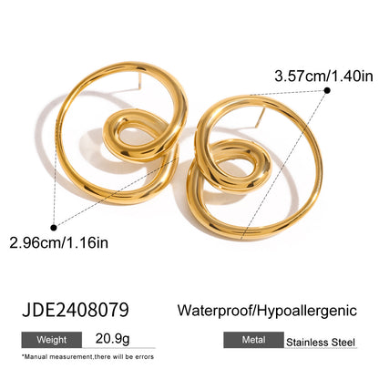 Stainless Steel Rotating Hollow Ear Studs a25c4e1a ba28 4d94 a40a 58502dd58480
