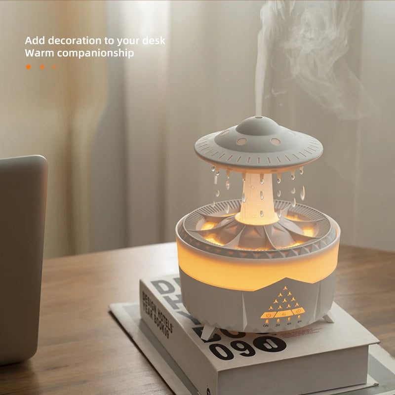 New UFO Raindrop Humidifier Water Drop Air Humidifier USB Aromatherapy Essential Oils Aroma Air Diffuser Household Mist Maker