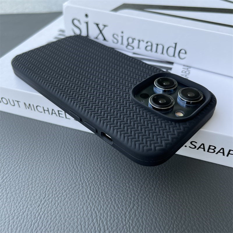 Liquid Silicone Woven Pattern Phone Case - 图片 4