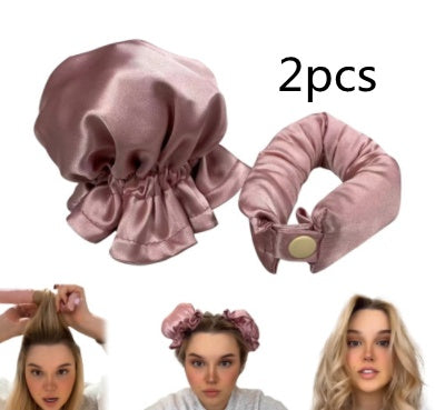 New Heatless Curl Stick With Cloth Cover Cute Ball Head Hair Curler Headband Hair Rollers Wave Form Curling Rod Hair Style To