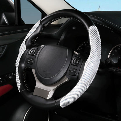 Car Carbon Fiber Pattern Glossy Car Steering Wheel Cover a27f95dc 7670 412e 9c63 857c391bf2cc
