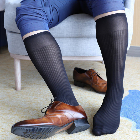 Men's Straight Slimming Stripes Soft Nylon Stretch Socks a29a6465 3b2b 41ba bb4e fea45d10bcf1
