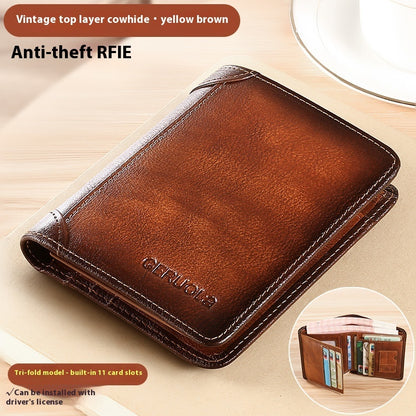 Genuine Leather Anti-theft Swiping Ultra-thin Cheng E Wallet a29b3168 b378 48e1 8616 3973826aa905 trans