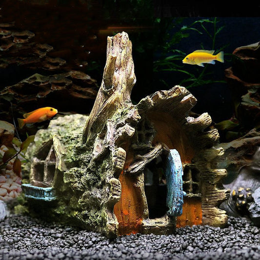 Aquarium Landscape Creative Wooden House Decoration a29fdb93 ec27 49a6 8b75 8beb40fa9d93
