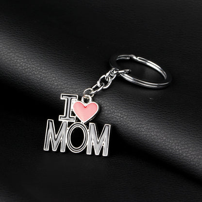 Creative Letters I LOVE YOU MOM DAD Keychain Pendant a3288f00 0f51 4b5c bfb4 3949b5efc6f1