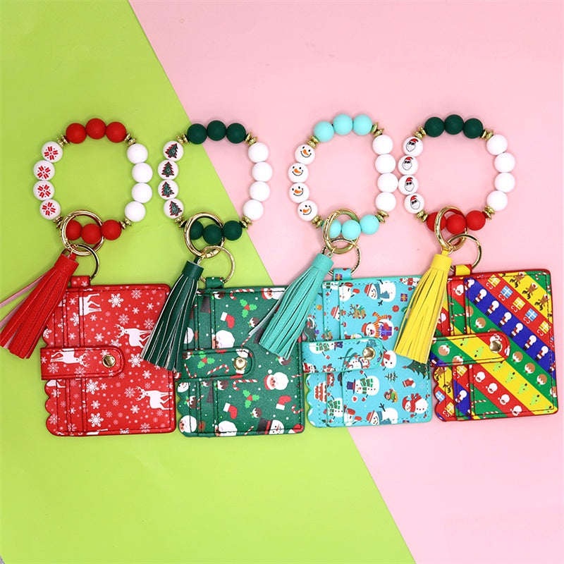 Christmas Card Holder Silicone Wrist Bracelet Keychain a32f1688 3e39 4315 a309 814e233bbd40