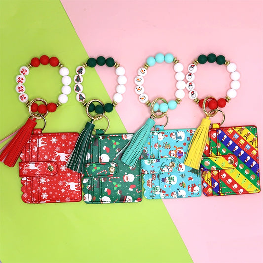 Christmas Card Holder Silicone Wrist Bracelet Keychain a32f1688 3e39 4315 a309 814e233bbd40