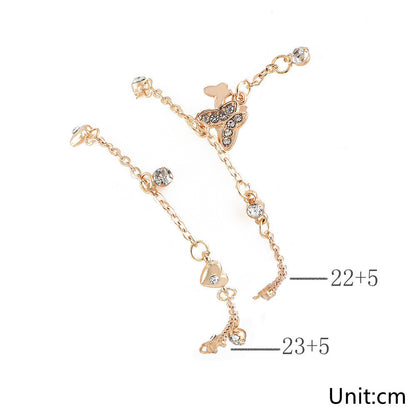 Women's Fashion Butterfly Love Multilayer Anklet a3685871 7249 42f6 96f1 d69b50cb125b