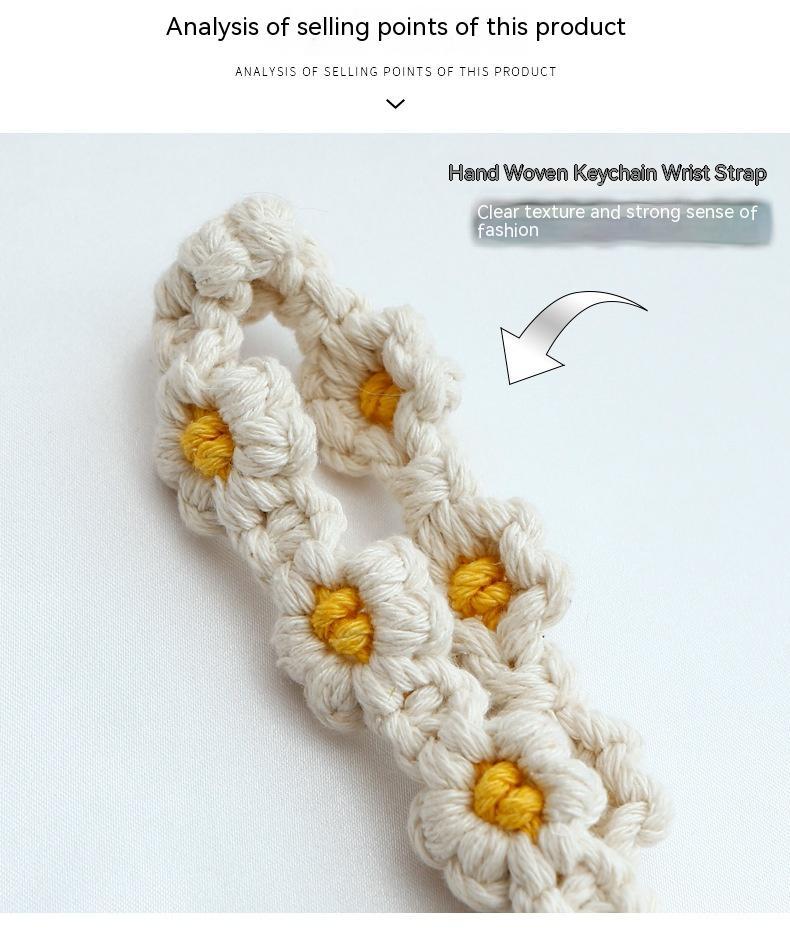 Flower Chrysanthemum Wrist Strap Little Daisy Keychain a370a9b6 bd83 4177 bf91 a3bfe3934a11 trans