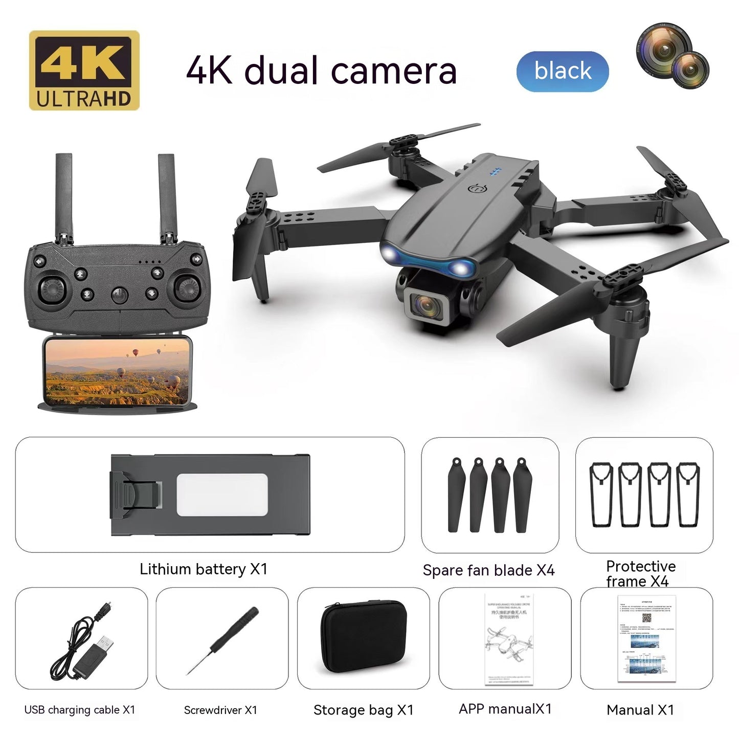 E99pro Aerial Drone 4k High-definition Dual Camera Three Sided Camera a372d6c3 ec9e 4f3f 9de4 c6faf3810b6a trans 4e176625 b22