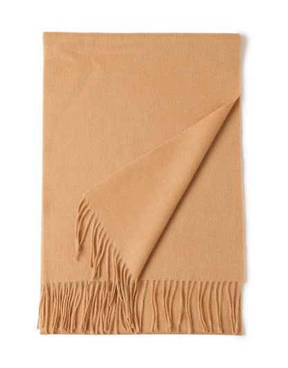New Solid Color Wool Long Beard Warm Tassel Scarf Thick a375beee 5617 4e5e bee6 481d54073219