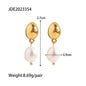 Women's Versatile High-grade Colorfast Titanium Ring Earrings