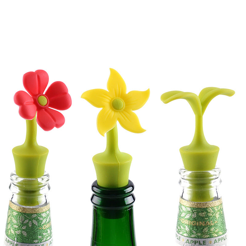 Creative Silicone Stopper For Red Wine SUNFLOWER Beer Seasoning Bottle Bottle Stopper Tool a3891d6d 1eb7 4f53 8421 9d4315d14e
