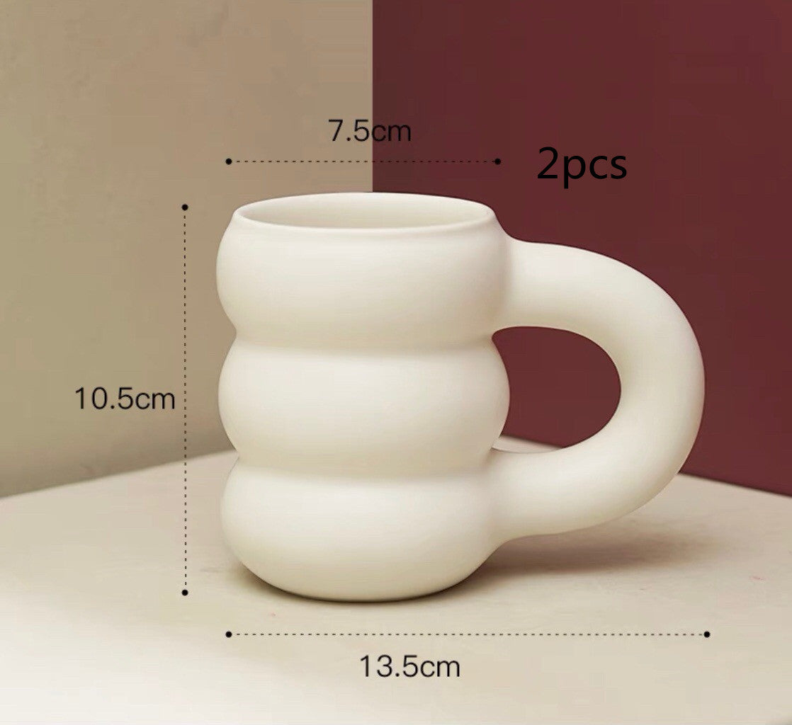 Net Red Water Cup Ceramic Mug Nordic Ins Wind Tire Mug Thick Handle High-Value Mark Mug Home a39e23cd 3432 4378 b9a8 0888717e
