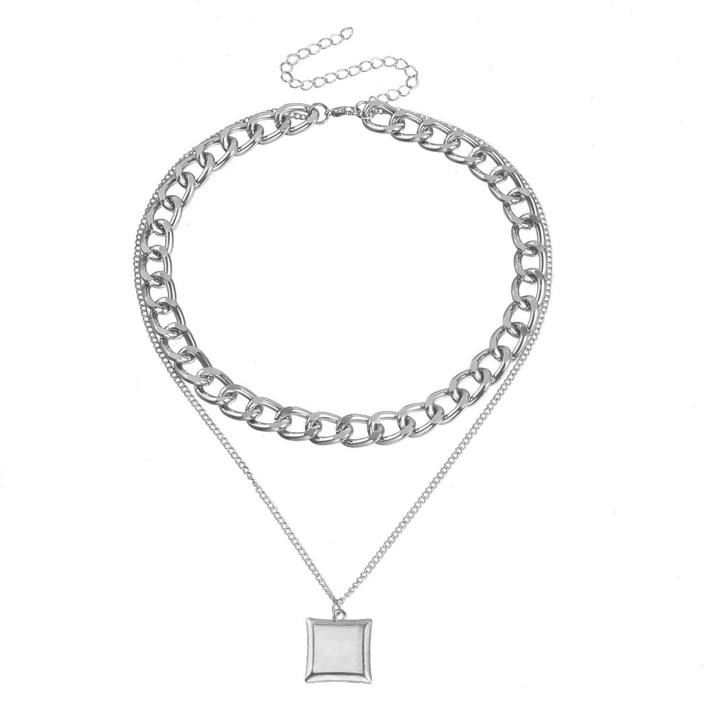 Double Layer White Shell Necklace Fashion Personality Metal a3a0126c 0306 4dbd 9549 bd0bb902689d