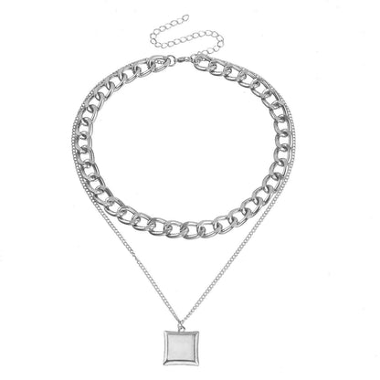 Double Layer White Shell Necklace Fashion Personality Metal a3a0126c 0306 4dbd 9549 bd0bb902689d