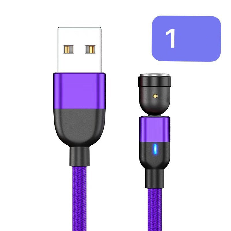 Magnetic Data Cable Threeinone 540-degree Rotation  Charging Cable Suitable - 图片 4