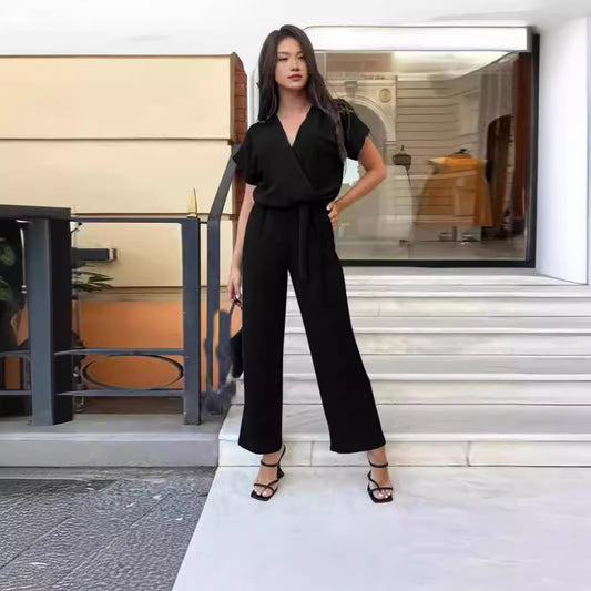 Women's V-neck Pocket Jumpsuit a3bf15d3 fee1 442d a02b 45d0dd667a4f