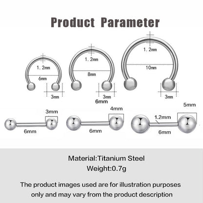 Titanium Steel Double-sided Ball Ear Bone Stud Dumbbell Earrings a3db10bc 9e94 465e 8173 8bea212c1e21