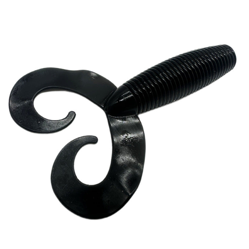 4.3g 67mm TPR Large Double Tail Rolled Tail Maggot Luer Soft Lure - HD Wireless Product #6