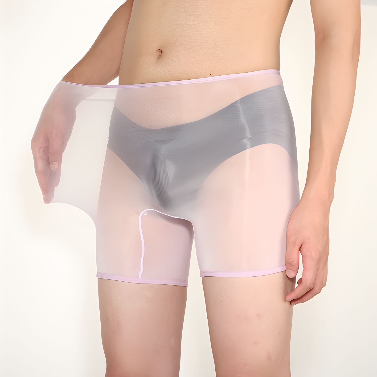 Men's Ultra-thin Shiny Stockings Transparent Bag Independent Warehouse Boxer Briefs a3e94153 5679 4d0e b5b2 022dfc9c11b0