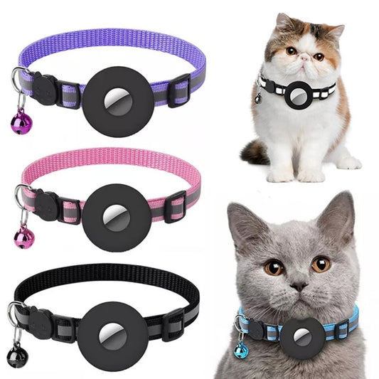 Reflective Collar Waterproof Holder Case For Airtag Air Tag Airtags Protective Cover Cat Dog Kitten Puppy Nylon Collar a3f667