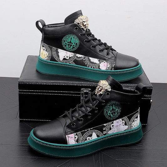 Men's Fashion Personality Versatile Print Board Shoes a3f801e4 f7df 49fa b1f5 f6c1b1876539