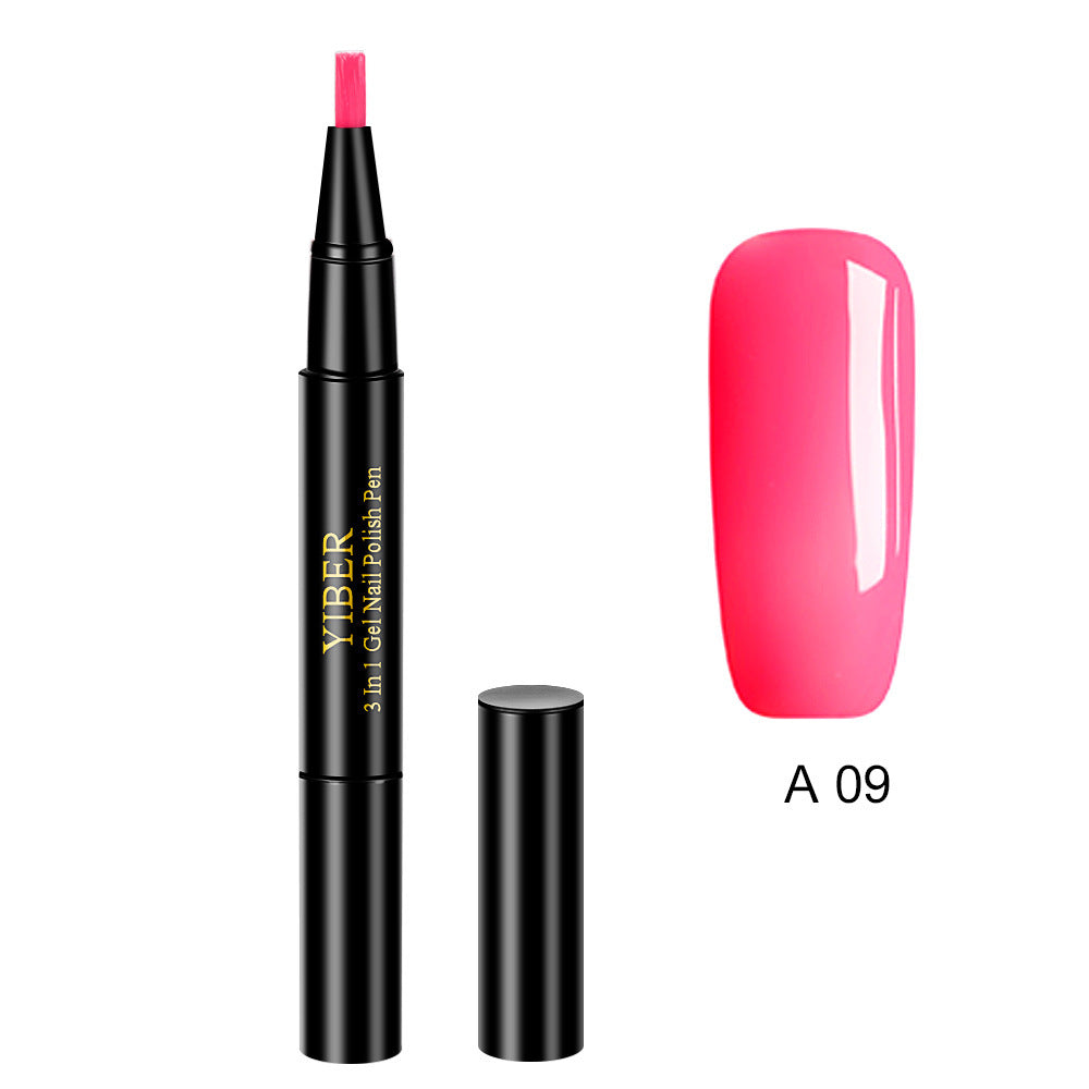3 In 1 Gel Nail Varnish Pen Glitter One Step Nail Art Gel Polish Hybrid - HD Wireless Product #21