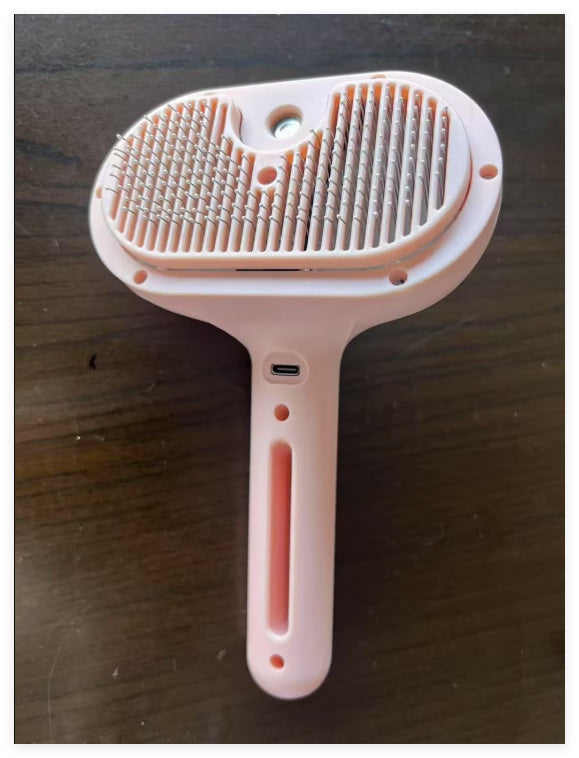 Pet Comb Self Cleaning Pets Hair Remover Brush For Dogs Grooming Tools Dematting Comb Built-in Mist Humidifier Pet Products a