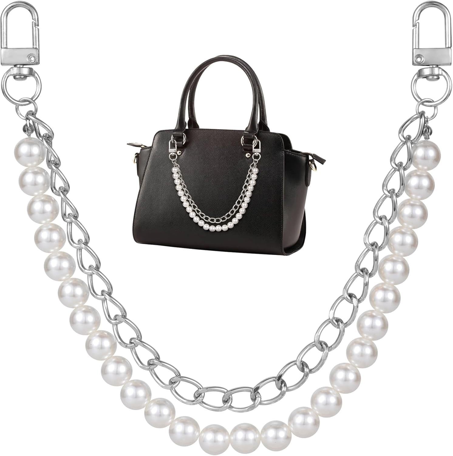 Anti-lost Mobile Phone Lanyard Water Cup Portable Pearl Double Chain Bag Decorative Chain a4304806 31c0 4d4a 89f5 9ffe1eda6eb