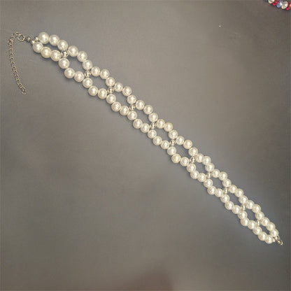 French Style Vintage Pearl Flower Cutout Necklace High-grade Personality Sweet Cool Clavicle Chain a444797e a0cc 4ac8 8849 53