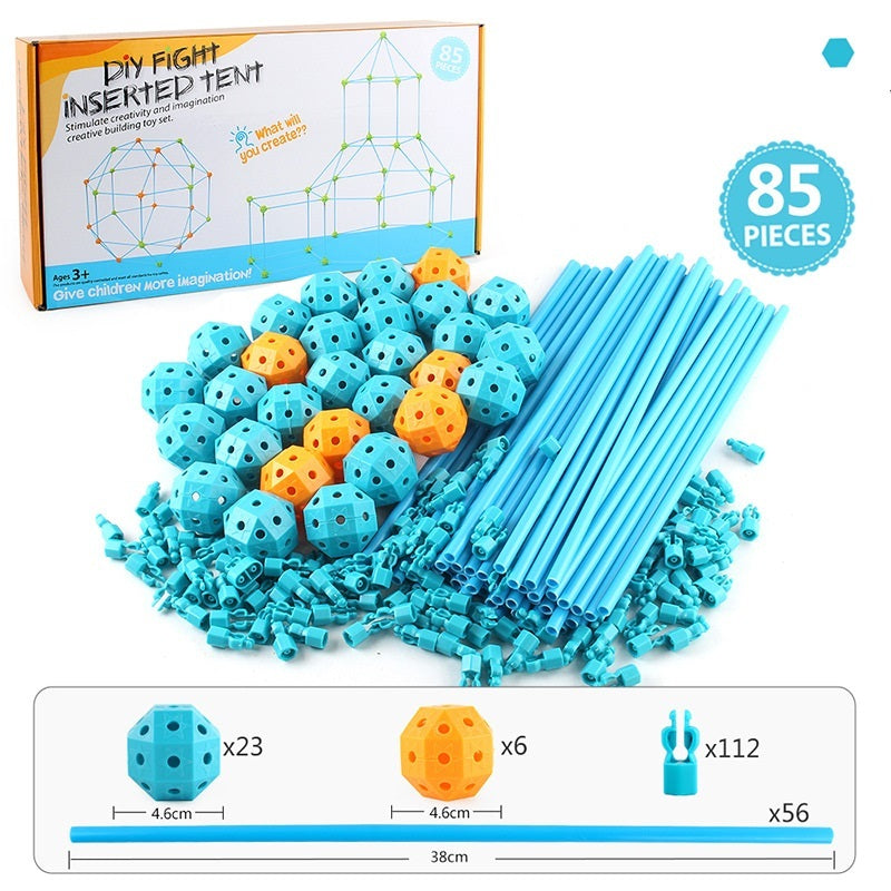 New Kids DIY 3D Construction Fort Building Castles Tents a45422b8 bd73 4092 94d3 653a794d83d3