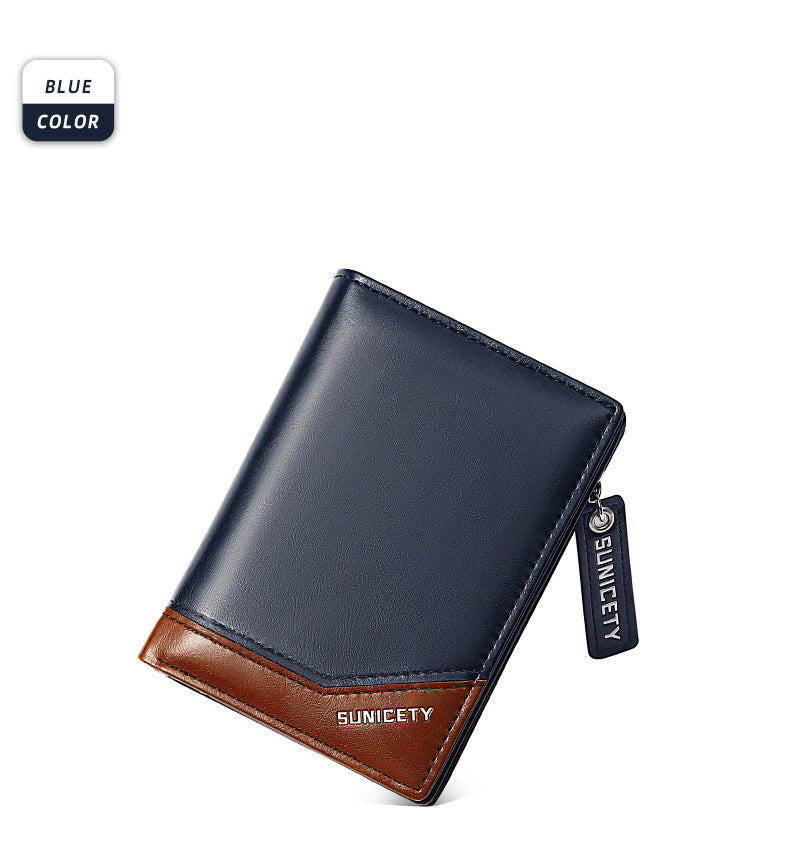 PU Leather Multifunctional Zipper Short Men's Wallet a4bab7fa cc62 4662 bd11 78b822a84721