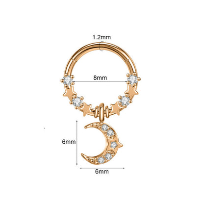 Closed Ring Star Ball Pendant Nose Ring Personality Piercing Jewelry a4e508ac 3900 4527 a5e4 efcdf288d8b6