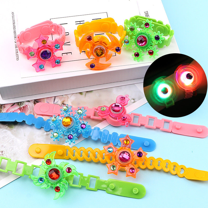Luminous LED Light Fidget Spinner Hand Top Spinners Glow In Dark Light EDC Figet Spiner Finger Stress Relief Toys Kid's Brace
