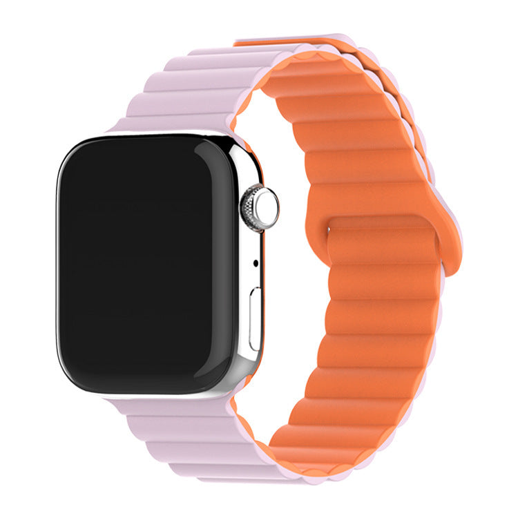 Two-color Silicone Magnetic Back Ring Buckle Watch Band a4efc397 b72a 4102 9d59 ff339c5fb393